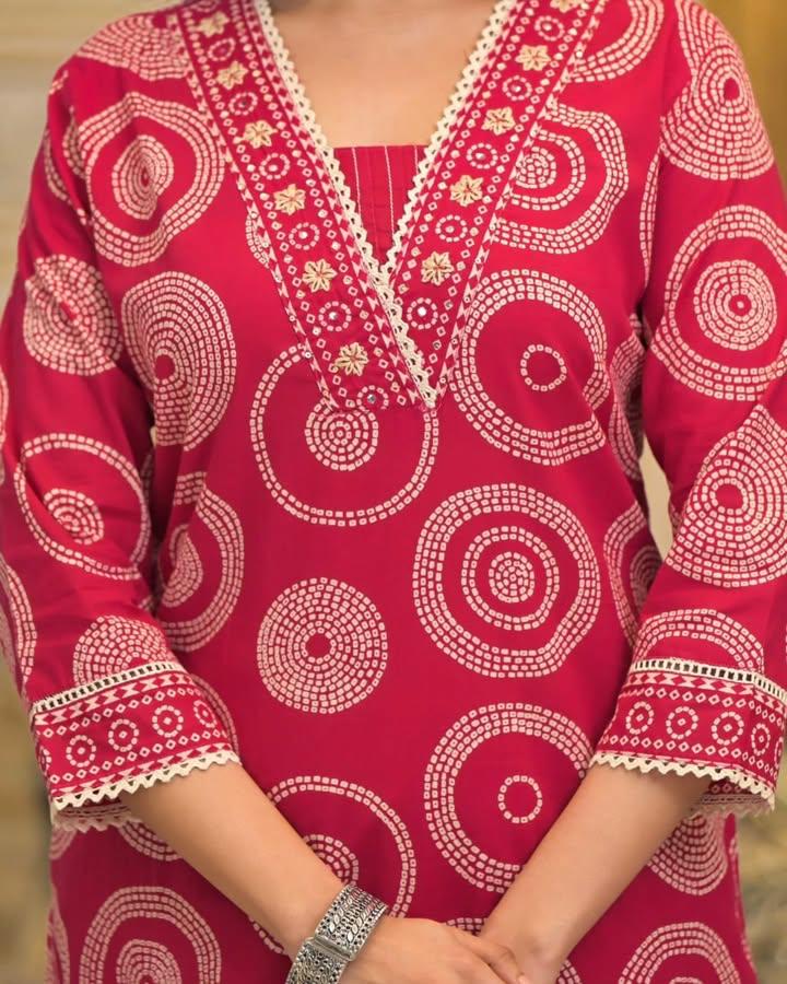 🌹🌹Pure fine Cotton fabric Kurti with Pant with cotton 100-100 Dupatta🌹🌹(DKGH30)