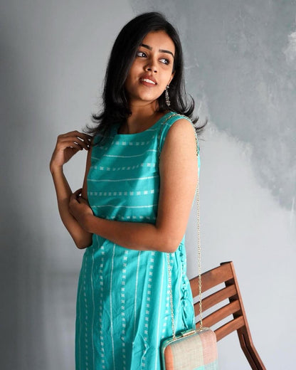New Sleev Less Kurti Pent Set (DKGH46)