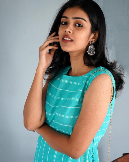 New Sleev Less Kurti Pent Set (DKGH46)