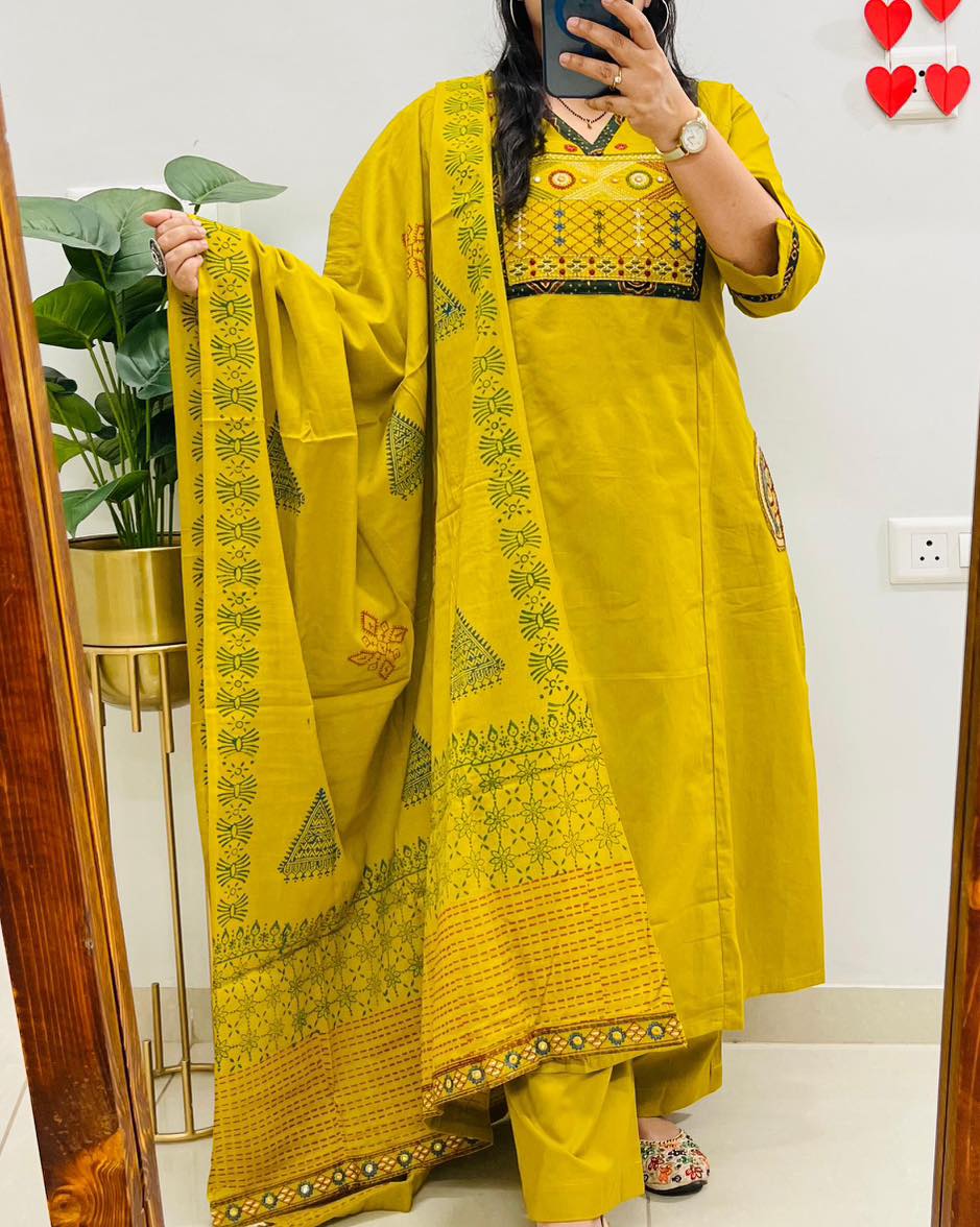 KURTA PENT WITH DUPATTA SUIT SET (LK08)