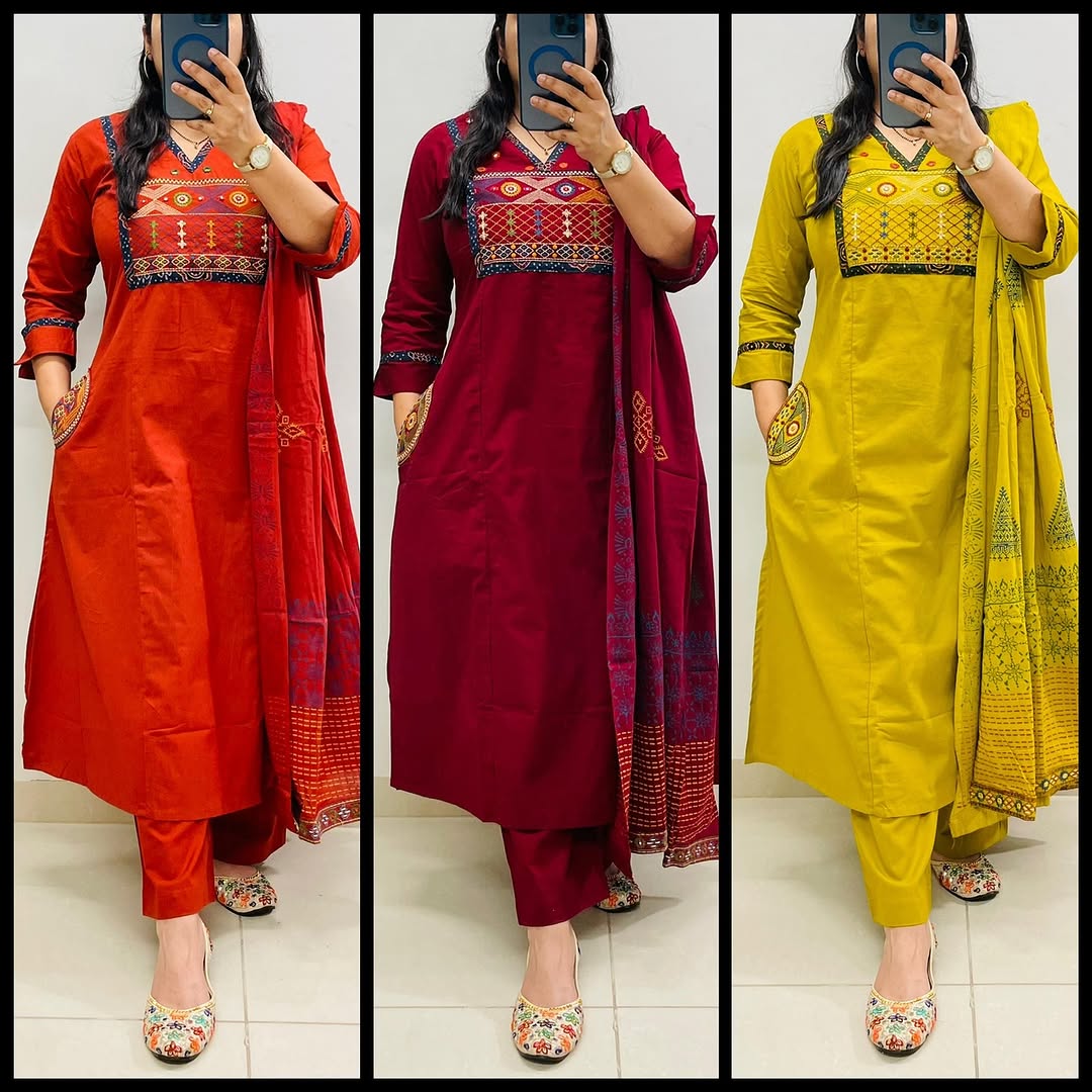 KURTA PENT WITH DUPATTA SUIT SET (LK08)