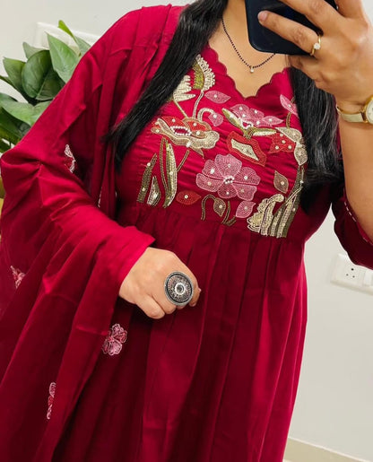 KURTA PENT WITH DUPATTA SUIT SET (LK14)